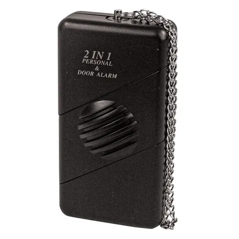 Safety Technology 2 N 1 Personal/Door Knob Panic Alarm in Black
