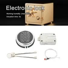 Electronic Safe Lock Replacement Safe Box Cabinet Safe Keypad Lock Kit + 2 Keys