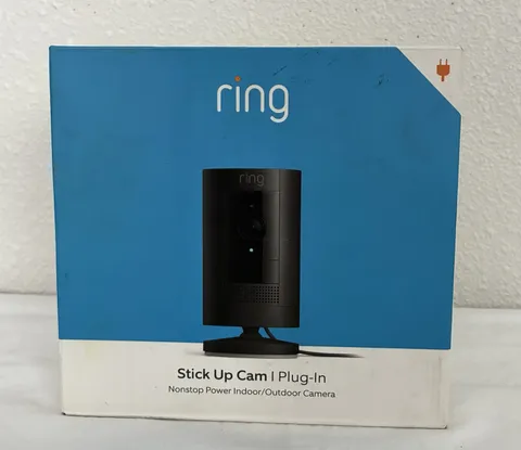 Ring Stick Up Cam Indoor Outdoor 1080p Wi-Fi Plug-In Security Camera Open Box