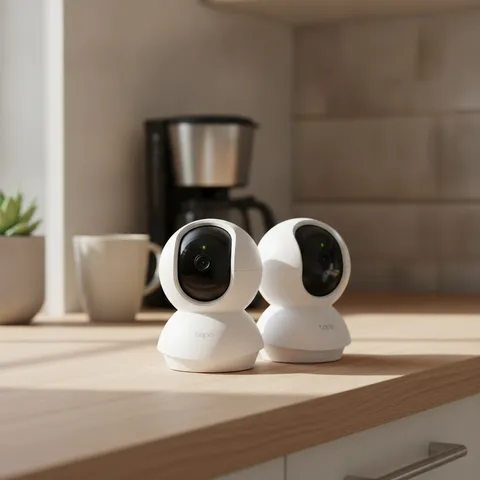 2-Pack Tapo 2K Security Camera with 360° View & Night Vision for Baby Monitoring