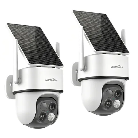 Wansview 2K Wireless Security Camera 360°PTZ WiFi IP Solar Powered Outdoor Home