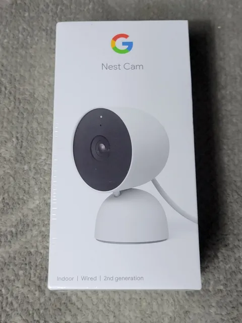 Google Nest Indoor Security Cam 1080p (Wired) 2nd Generation Color: Snow SEALED
