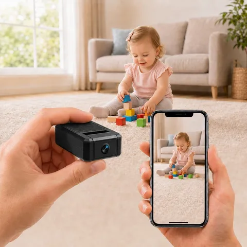 Mini Security Camera 1080P HD, Small WiFi Indoor Camera with Night Vision & M...