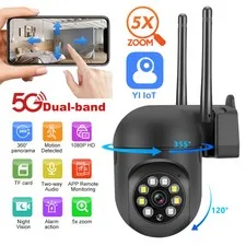 5G 1080P 360° Camara De Seguridad WIFI Inalambrica Para Casa Exterior Con Audio