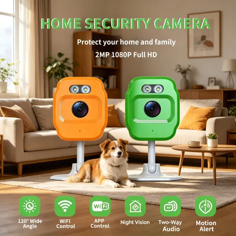 2PCS Whole Home Security Bundle-Compact Indoor WiFi Security Cameras, 4MP 2K QHD