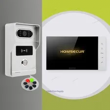 HOMSECUR 4 Wire HD Video Doorphone Intercom Door Bell Night Vision Door Unlock