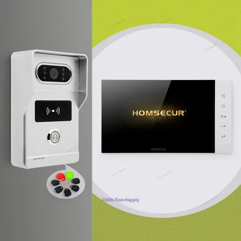 HOMSECUR 4 Wire HD Video Doorphone Intercom Door Bell Night Vision Door Unlock