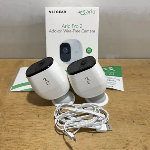 NETGEAR Arlo Pro2 VMC4030 1080p HD Wireless Camera w/ Battery LOT OF 2