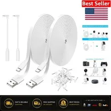 Extra Long 30FT USB Power Extension Cable - Compatible with Wyze & Blink Cameras