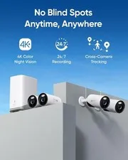 eufy Security eufyCam E330 (Professional) 4-Cam Kit, 4K Outdoor Security Camera