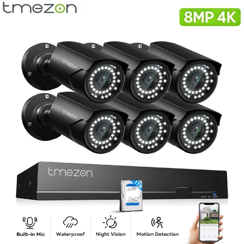 Surveillance Camera System Outdoor 8CH NVR 1TB HDD Home Reliable 24/7 Recording