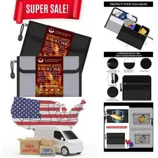 Small Fireproof Waterproof Money Bag 2-Pack - Ultimate Protection for Valuables