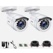 ZOSI 2PK 1080P TVI Security Camera 2MP Outdoor Day Night Vision for CCTV System