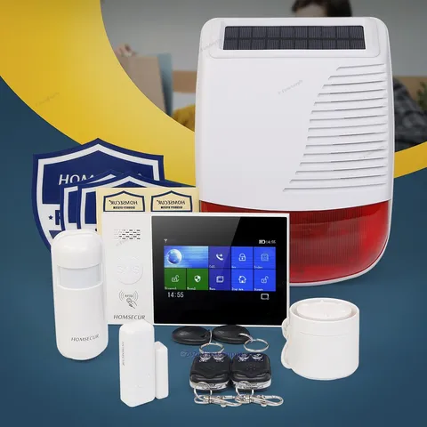 HOMSECUR Wireless WIFI 4G GSM SMS Autodial Home Security Alarm System