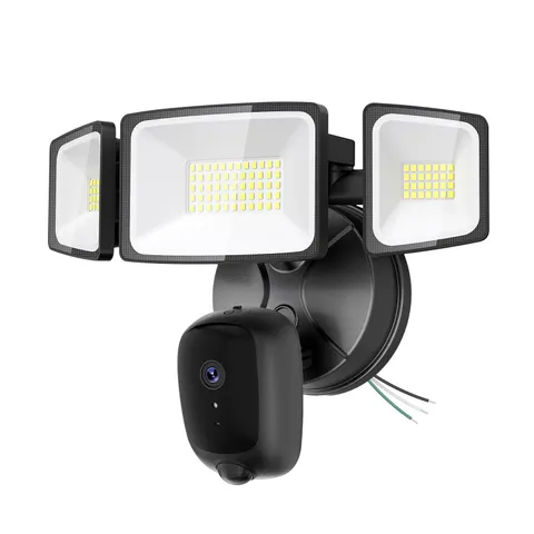 Floodlight Camera Hardwired 6500LM, 2K HD Security Camera Outdoor with Motion...