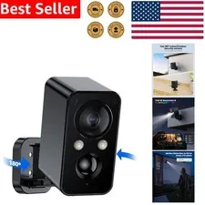 WiFi CCTV Security Camera Outdoor Battery 2K Color Night Vision 180° Pan Motion