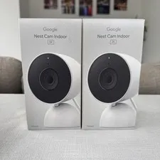 Google Nest Cam Indoor Wired 2K HDR Security Camera 3rd Gen WiFi Snow White