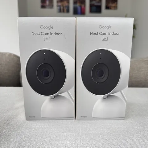 Google Nest Cam Indoor Wired 2K HDR Security Camera 3rd Gen WiFi Snow White