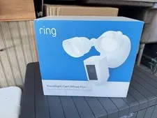Ring Floodlight Cam Wired Plus 1080p HD White (New)