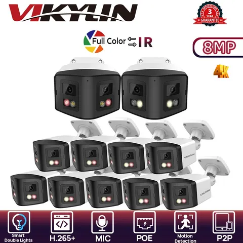 NEW VIKYLIN D082 Color 180View 8MP 4K POE Camera  and  Onvif NDAA Lot