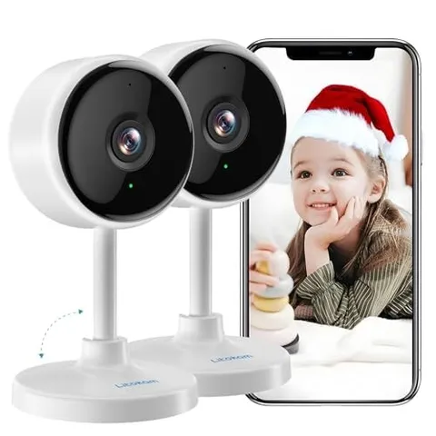 Indoor Cameras for Home Security with Night Vision, Pet Camera with Phone App...