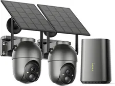 - 4MP Security Cameras Wireless Outdoor Home System, 2-Cam Kit, No Subscription