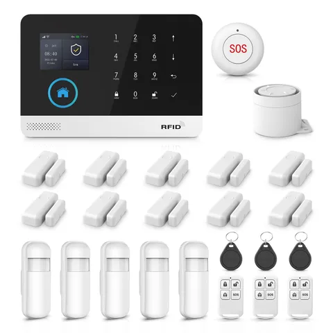 Home Security Systems,Wireless Alarm System with Door Window/Motion Sensors,L...
