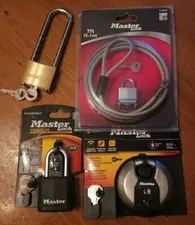 3 Master Locks New + 1 Used Brinks Lock