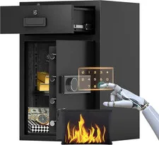 5.1 Cubic Feet Safe Box with Drawer, Digital Home Safe with Lockable Interior Dr