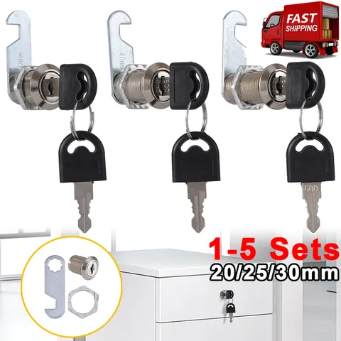 Cam Locks Keyed Alike Secure Sets for Cabinet Drawer Mailbox Locker 20/25/30mm