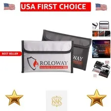 Portable 5x8 Fireproof Bag Set - Non-Irritating Silicone for Secure Storage