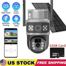 9MP Camara De Seguridad Solar Wifi Inalambrica Con Vision Nocturna Para Exterior