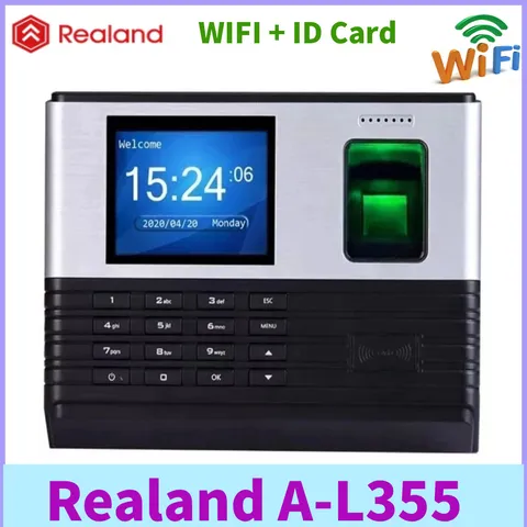 Realand A-L355 TCP/IP 2.8Inch TFT LCD WIFI+ID Card Fingerprint Time Attendance