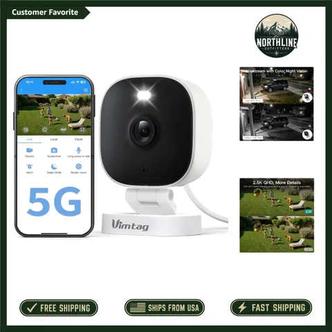 Outdoor Indoor Security Camera 2.5K - Motion Activated Spotlight & Smart Alerts