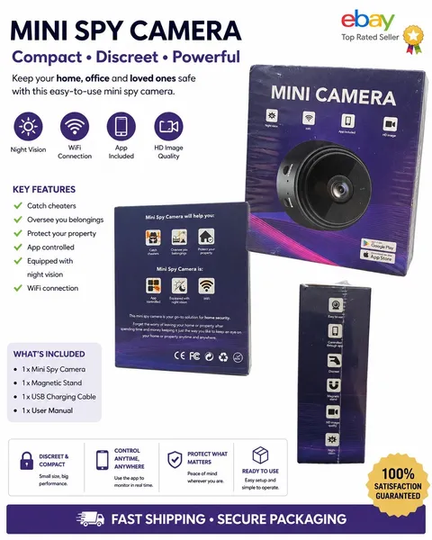 Mini Wireless Record Camera WiFi IP Home Security DVR Night Vision HD USB 