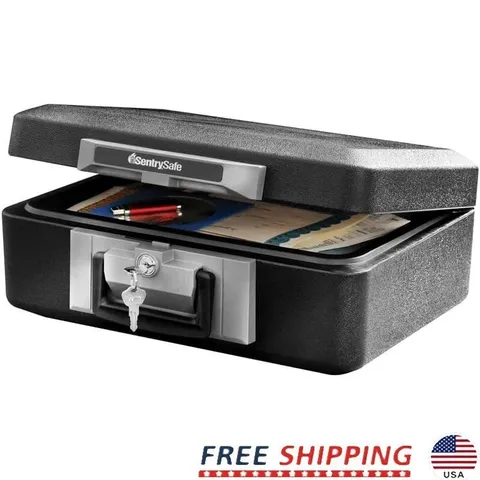 Fireproof Safe Box Key Lock Carrying Handle Money Jewelry Documents Security New
