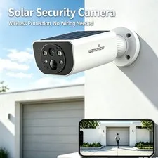 Wansview 2K Solar Security Camera Color Night Vision Fixed Solar Panel 2-WayTalk