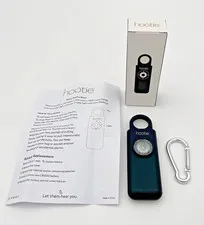 HOOTIE Personal Safety Keychain Alarm - 130dB Siren & Light Self Defense - Black