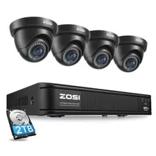 ZOSI H.265+ 8CH DVR Security 1080P CCTV Outdoor Night Vision Camera System 2TB