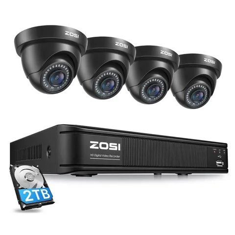 ZOSI H.265+ 8CH DVR Security 1080P CCTV Outdoor Night Vision Camera System 2TB
