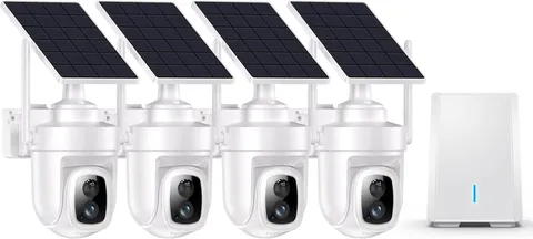 4K Security Cameras Wireless Outdoor with Local Storage Base,No Subscription Req
