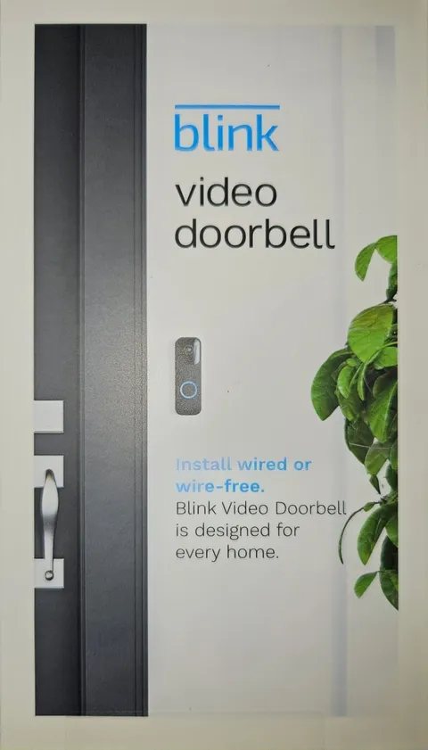 Blink Smart Wifi Video Doorbell - Two-Way Audio - Wired/Battery Operated - Black