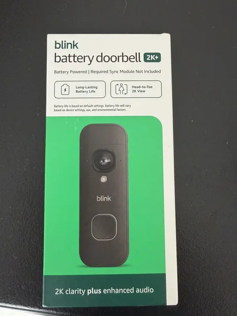Blink - Battery Doorbell 2K+ Wireless video doorbell, 2K resolutio... Brand New