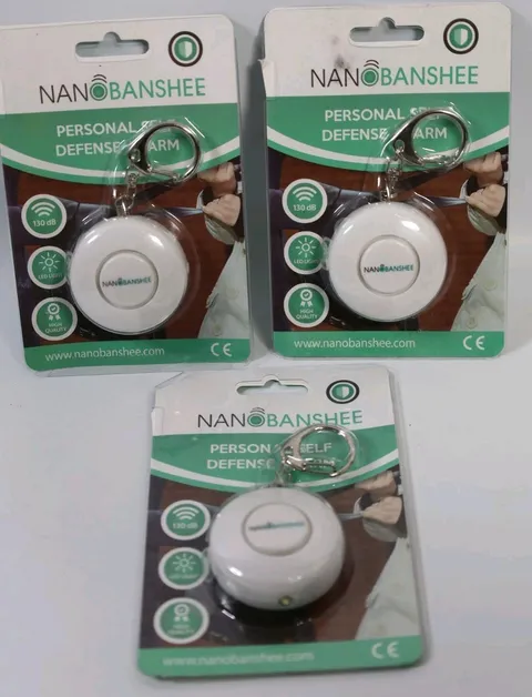 Nano Banshee Personal Safety Alarm For Key Chain, Pocket Set of 3