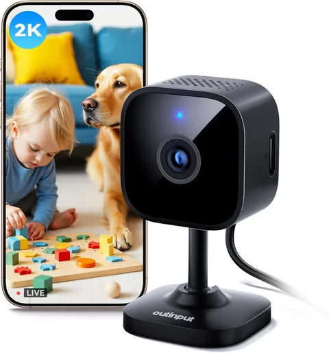 Indoor Security Camera, 2K WiFi Home Camera for Baby Monitor/Pet/Dog, Motion ...