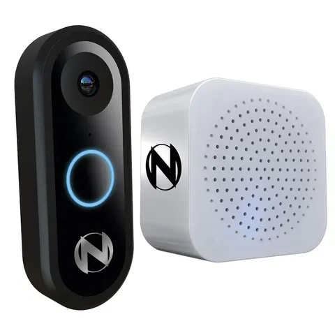 1080p Video Doorbell with Mount and Wireless Chime