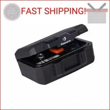 SentrySafe Fireproof Money Safe with Key Lock, Black Lock Box with Portable Carr
