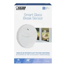 Feit Electric Smart Wi-Fi Glass Break Sensor with Audible Alarm, White