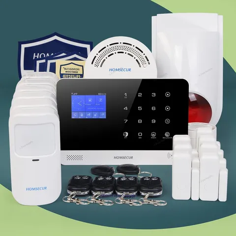 HOMSECUR Wireless WIFI 4G 2G RFID Home Alarm System+6 Pet Friendly PIR Sensor