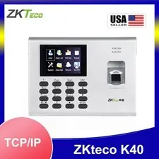 ZKteco K40 TCP/IP Biometric Fingerprint Time Attendance System Built-in Battery